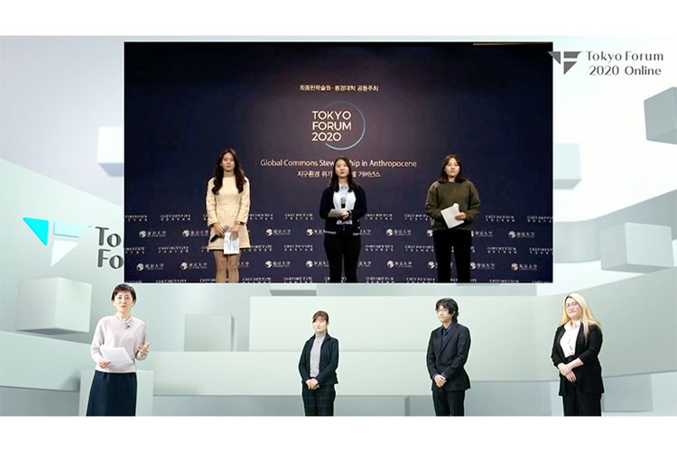 Diskusi panel sesi pelajar pada Tokyo Forum 2020. 
