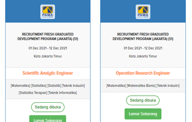 Perusahaan yang bergerak di bidang penambangan batu bara PT Pamapersada Nusantara membuka lowongan kerja bagi lulusan D3 dan S1.