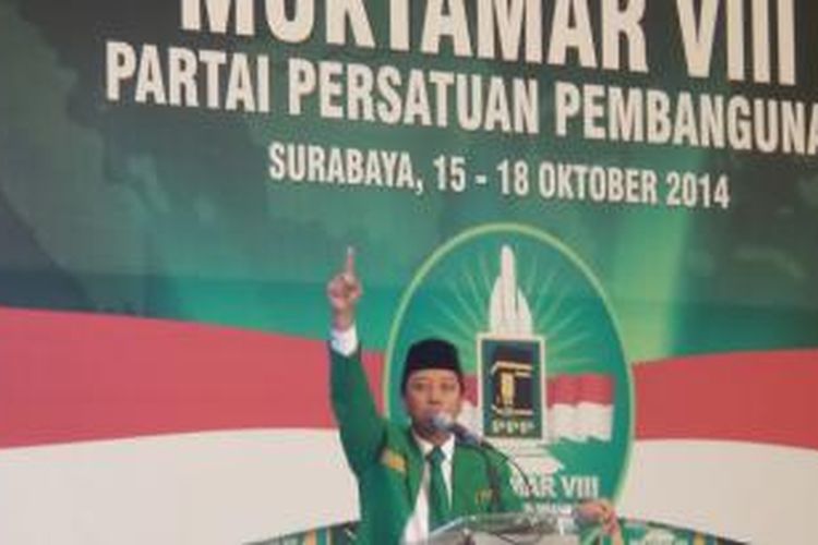 Ketua Umum DPP PPP terpilih hasil Muktamar VIII Surabaya, M Romahurmuziy.