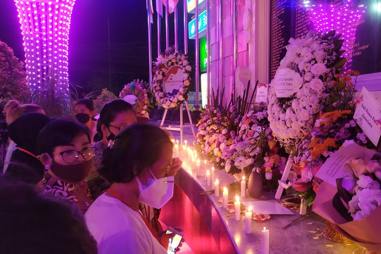 People visiting the Bali Bombing Memorial in the tourist district of Kuta on Tuesday, Oct. 12, 2021. 