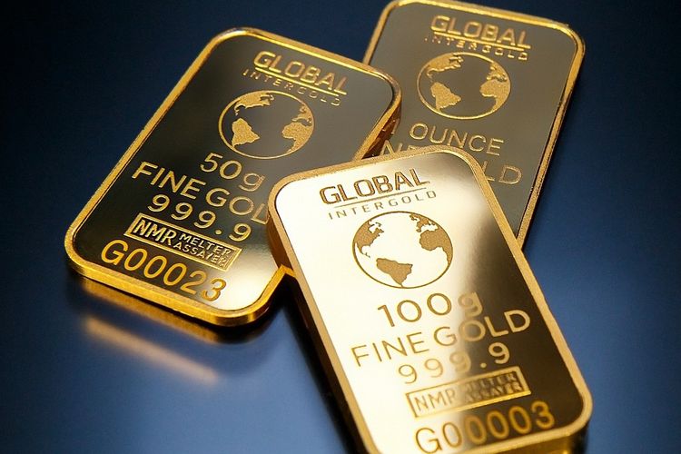 Ilustrasi emas batangan