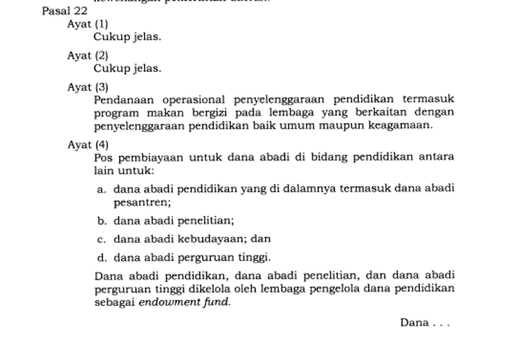 UU Nomor 17 Tahun 2025 tentang APBN 2026, pasal 22, bagian penjelasan.