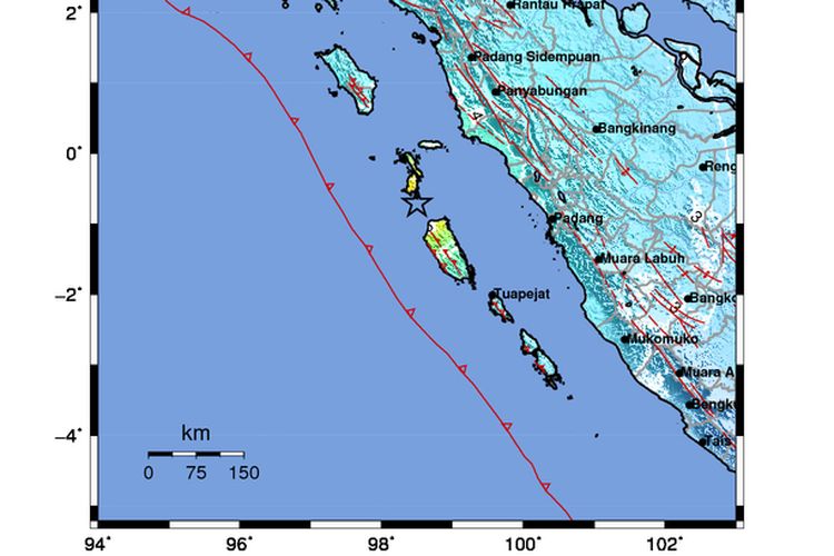 Kepulauan Nias kembali di guncang gempa Senin 14 Maret 2022 pukul 04.09.21 WIB wilayah Pantai Selatan Nias Selatan, Sumatera Utara diguncang gempa tektonik. Hasil analisis BMKG menunjukkan gempabumi ini memiliki parameter update dengan magnitudo M6,7. Episenter gempabumi terletak pada koordinat 0,71° LS ; 98,50° BT, atau tepatnya berlokasi di laut pada jarak 6 Km arah Selatan Hibala, Nias Selatan, Sumatera Utara pada kedalaman 25 km.