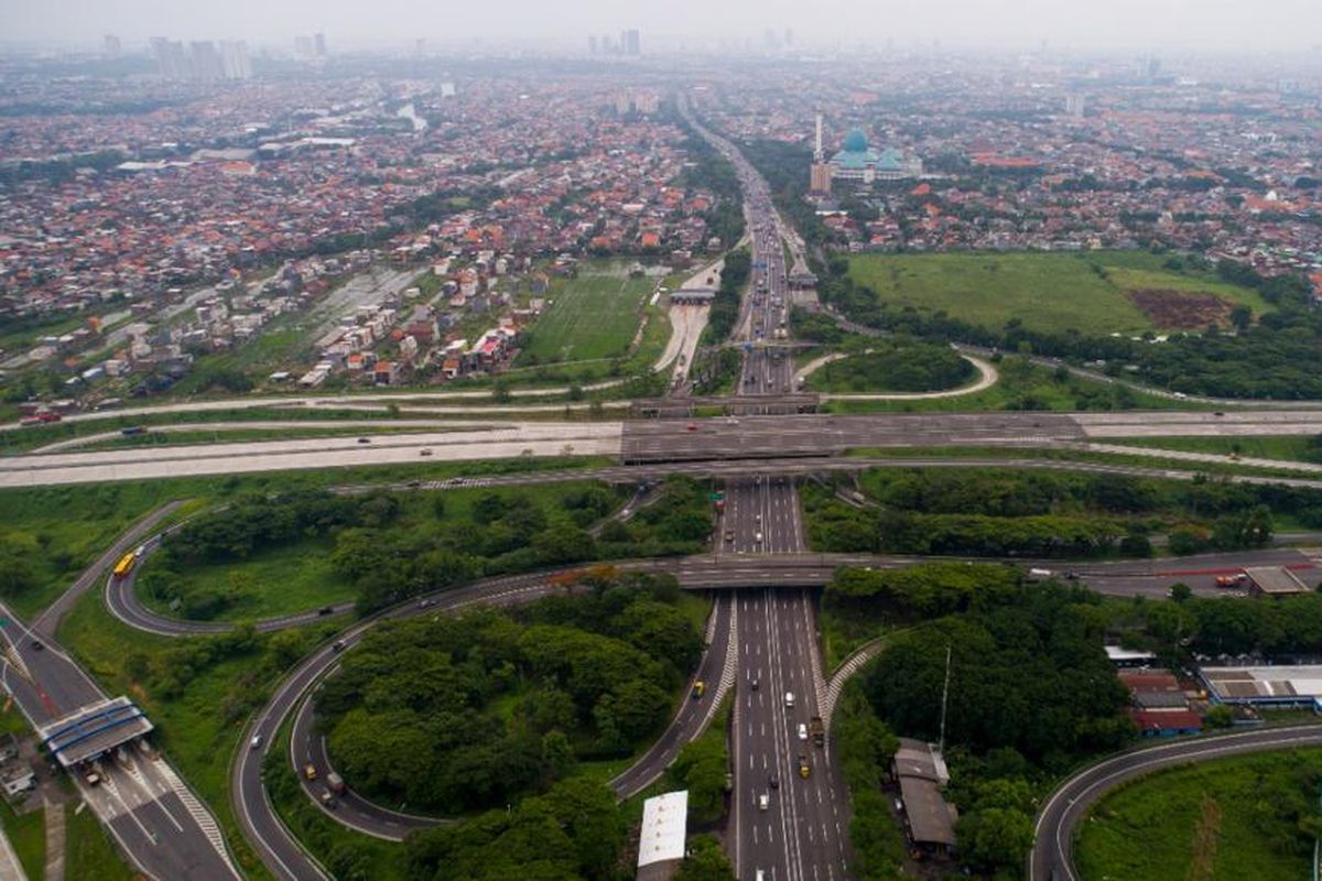 Ilustrasi jalan tol.