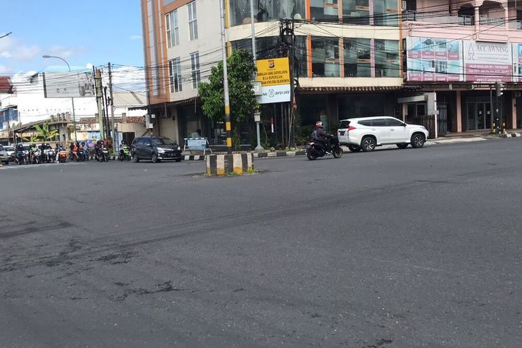 Suasana simpang pingit, Kota Yogyakarta, Jumat (6/1/2023)