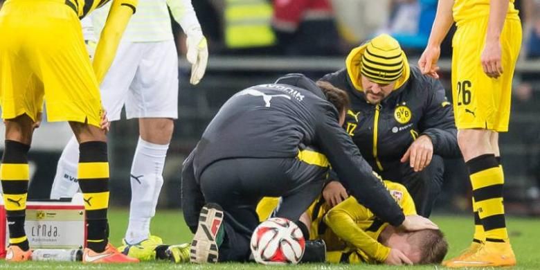 Gelandang Borrusia Dortmund, Marco Reus, mengalami cedera yang membuatnya absen hingga akhir tahun 2014. 