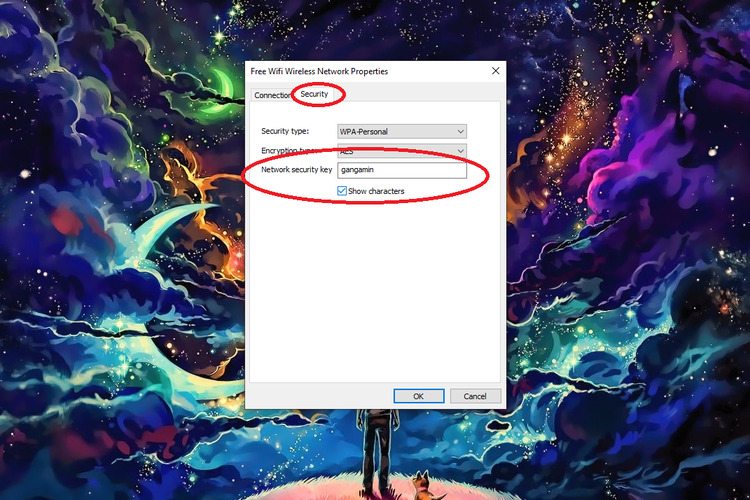 Cara melihat password wifi di laptop Windows.