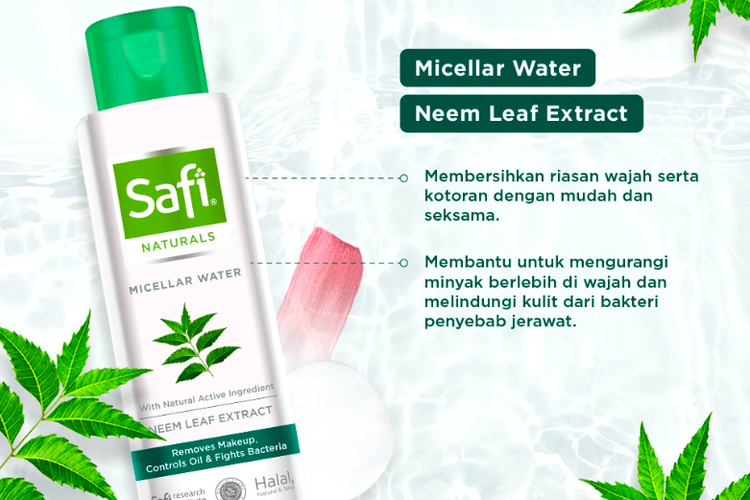 Safi Naturals Micellar Water With Neem, rekomendasi micellar water
