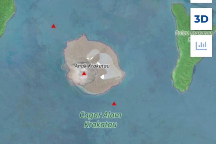 Ada 2 Daratan Baru di Sekitar Anak Krakatau, Berada di Sektor Berbeda