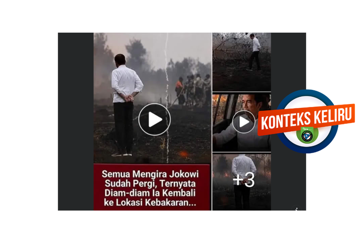 INFOGRAFIK: Foto Jokowi Tinjau Lokasi Kebakaran Hutan Terjadi 2019, Bukan 2026