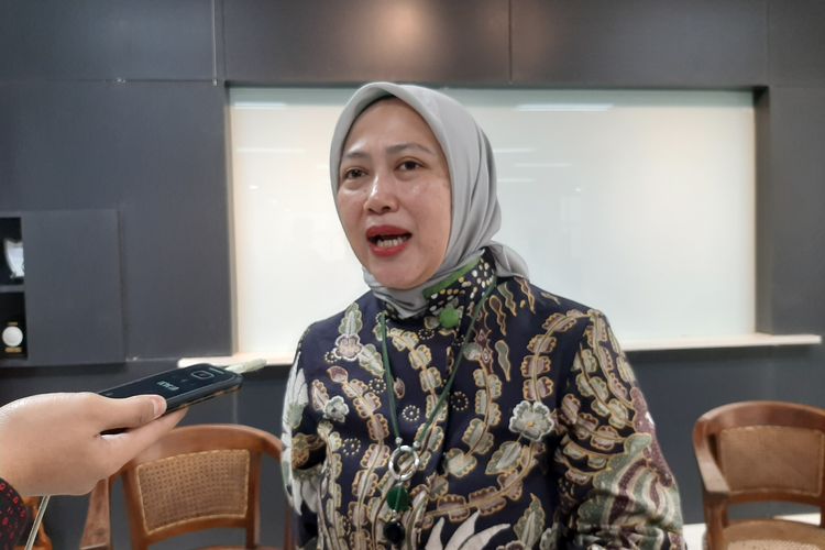 Director The Southeast Asian Ministers of Education Organization (Seameo Ceccep), Prof Vina Andriany di Perpustakaan Nasional, Jakarta Pusat, Senin (11/12/2023)