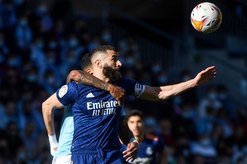 HT Celta Vigo Vs Real Madrid 0-1, Los Blancos Tertolong Gol Benzema dan VAR