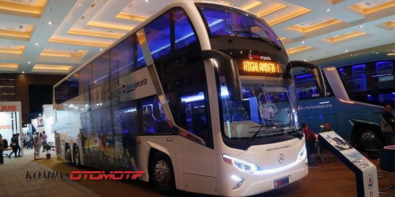 Salah satu dari 8 unit bus tingkat New Armada Highlander pesanan Agung Sedayu Group untuk Transjakarta.