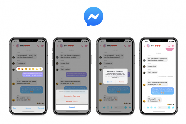 Facebook Messenger Sudah Bisa Hapus Pesan Terkirim, Begini Caranya