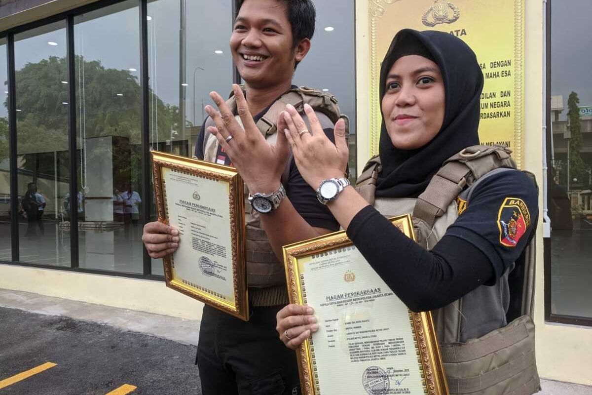 Pasangan kekasih di Tim Tiger yang menangkap penembak sopir taxi di Jakarta Timur