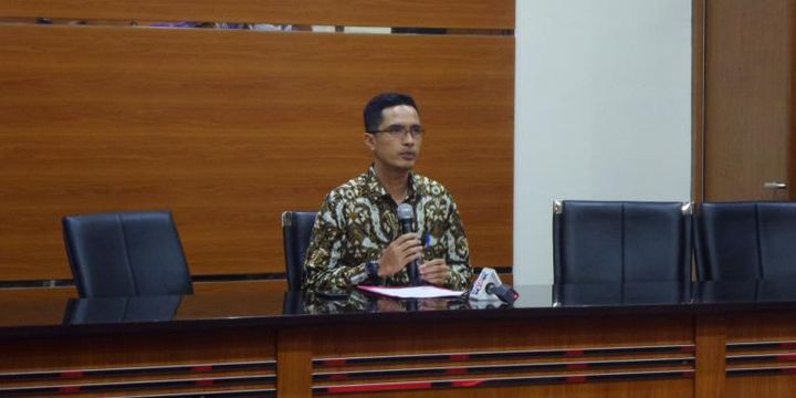 Juru Bicara KPK Febri Diansyah di Gedung KPK Jakarta, Selasa (7/2/2017).
