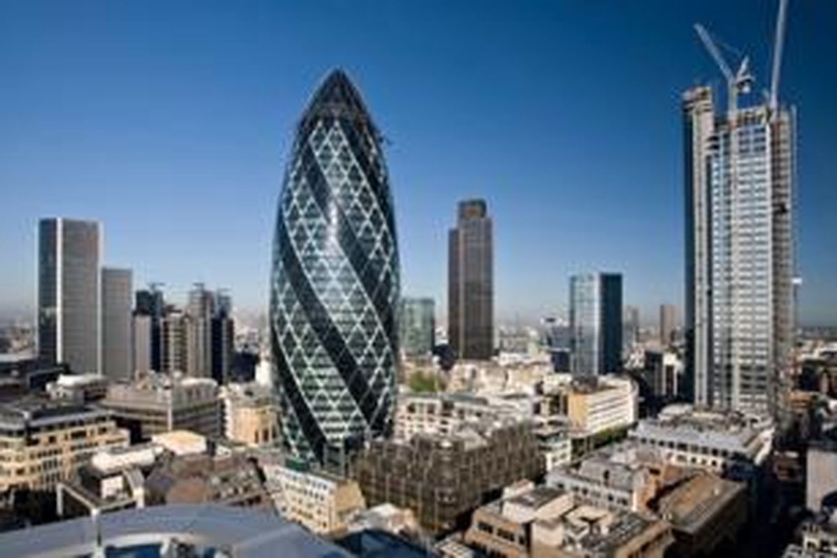 Gherkin, London, Inggris.