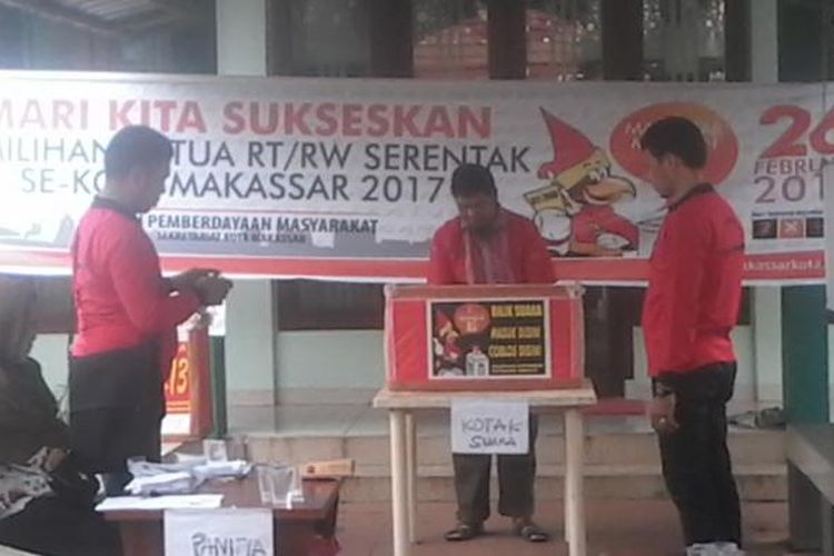 Pemilihan RW dan RT se Kota Makassar dilaksanakan serentak, Minggu (26/2/2017). 