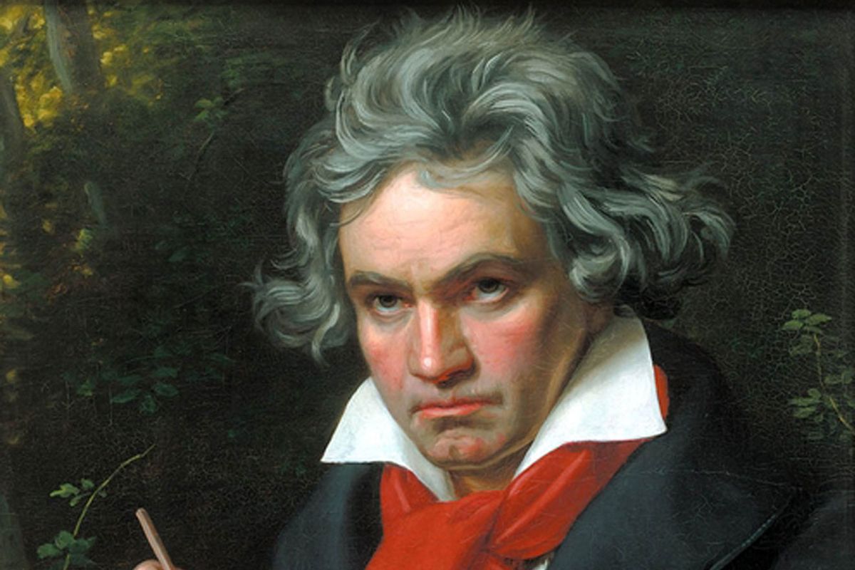 Lukisan wajah Ludwig van Beethoven, komposer kenamaan dunia, karya Josef Karl Stieler.