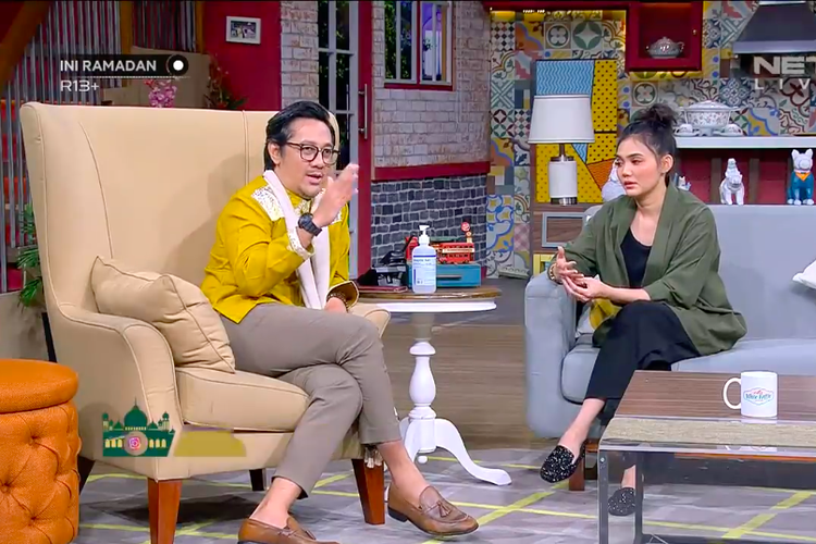 Komedian Andre Taulany dan Rina Nose di acara Ini Talk Show di NET TV.