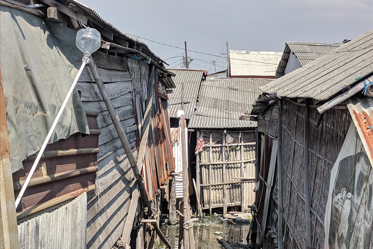 Kampung Penadah Hujan di Kamal Muara, Penjaringan, Jakarta Utara