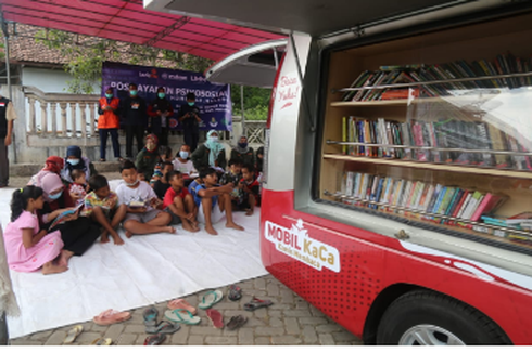 Mobil KaCa UMM, Sarana Trauma Healing Anak-anak Korban Gempa di Malang