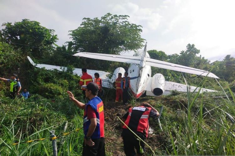 Pesawat jenis Hawker PK-LRU 900 XP tergelincir saat melakukan pendaratan di Bandara Morowali, Sulawesi Tengah sekitar pukul 15:00 WITA pada Kamis (11/5/2023).