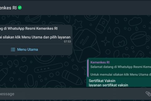 Sertifikat Vaksin Covid-19 Kini Bisa Diunduh via WhatsApp, Begini Caranya