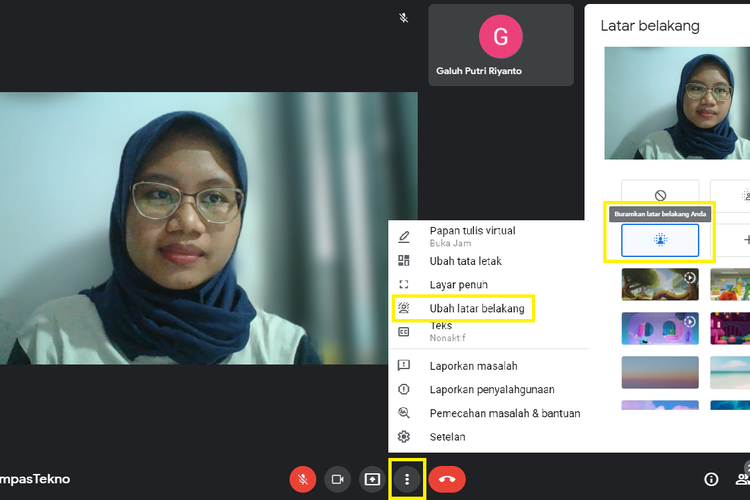 Cara Mengganti dan Memburamkan Background Video Call di Google Meet Halaman  all - Kompas.com