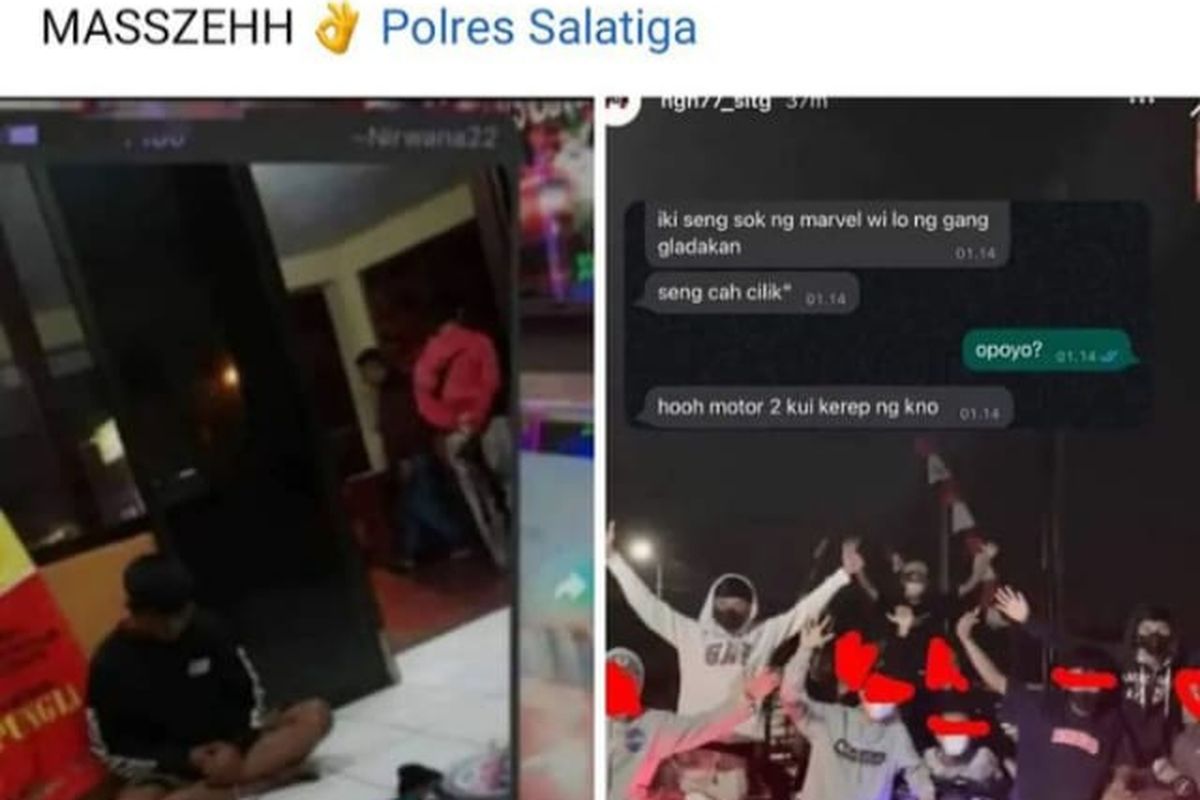 Tangkapan layar gerombolan remaja yang diduga melakukan penghadangan di JLS
