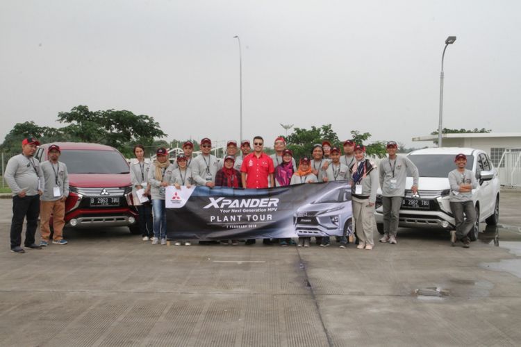 Kunjungan blogger dan komunitas ke pabrik Mitsubishi di kawasan industri GIIC Deltamas, Bekasi, Jawa Barat, Rabu (7/2/2018).