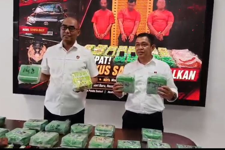 Penyelundupan 35 Kg Sabu Digagalkan di Parkiran Restoran di Asahan, 3 Orang Diringkus