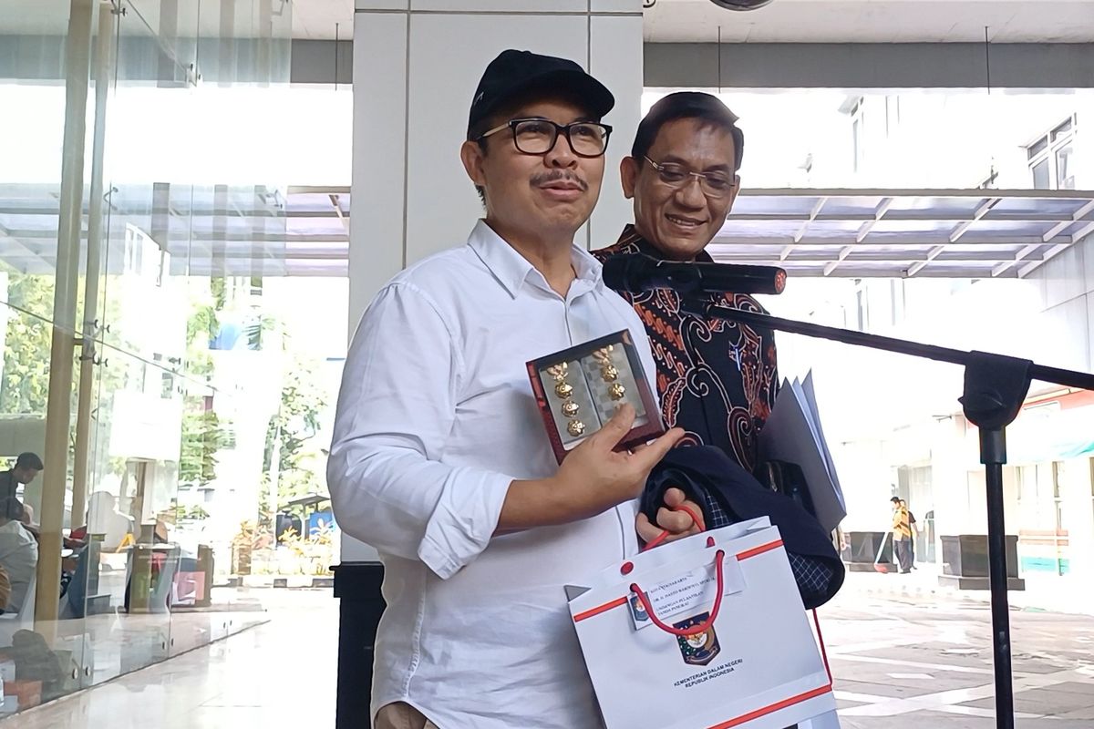 Wali Kota Jogja terpilih Hasto Wardoyo di kantor Kementerian Dalam Negeri (Kemendagri), Jakarta, Minggu (16/2/2025).