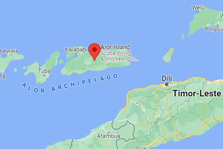 Peta Pulau Alor, Nusa Tenggara Timur  
