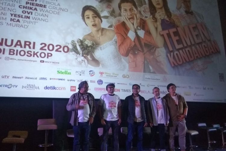 Jumpa pers film Temen Kondangan di kawasan Thamrin, Jakarta Pusat, Jumat (24/1/2020)