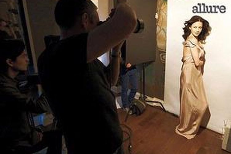 Getting her best side: She was pictured by photographer Michael Thompson  