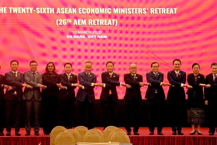 Wamendag Jerry Sambuaga bersama menteri-menteri Asean di sela pembukaan AEM Retreat 2020