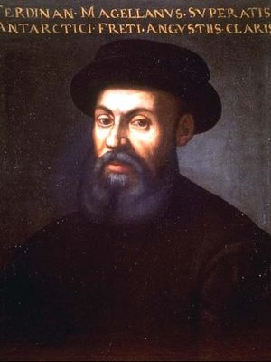 Sebuah lukisan wajah Ferdinand Magellan yang dibuat pada abad ke-16. Tak diketahui pembuat lukisan ini.