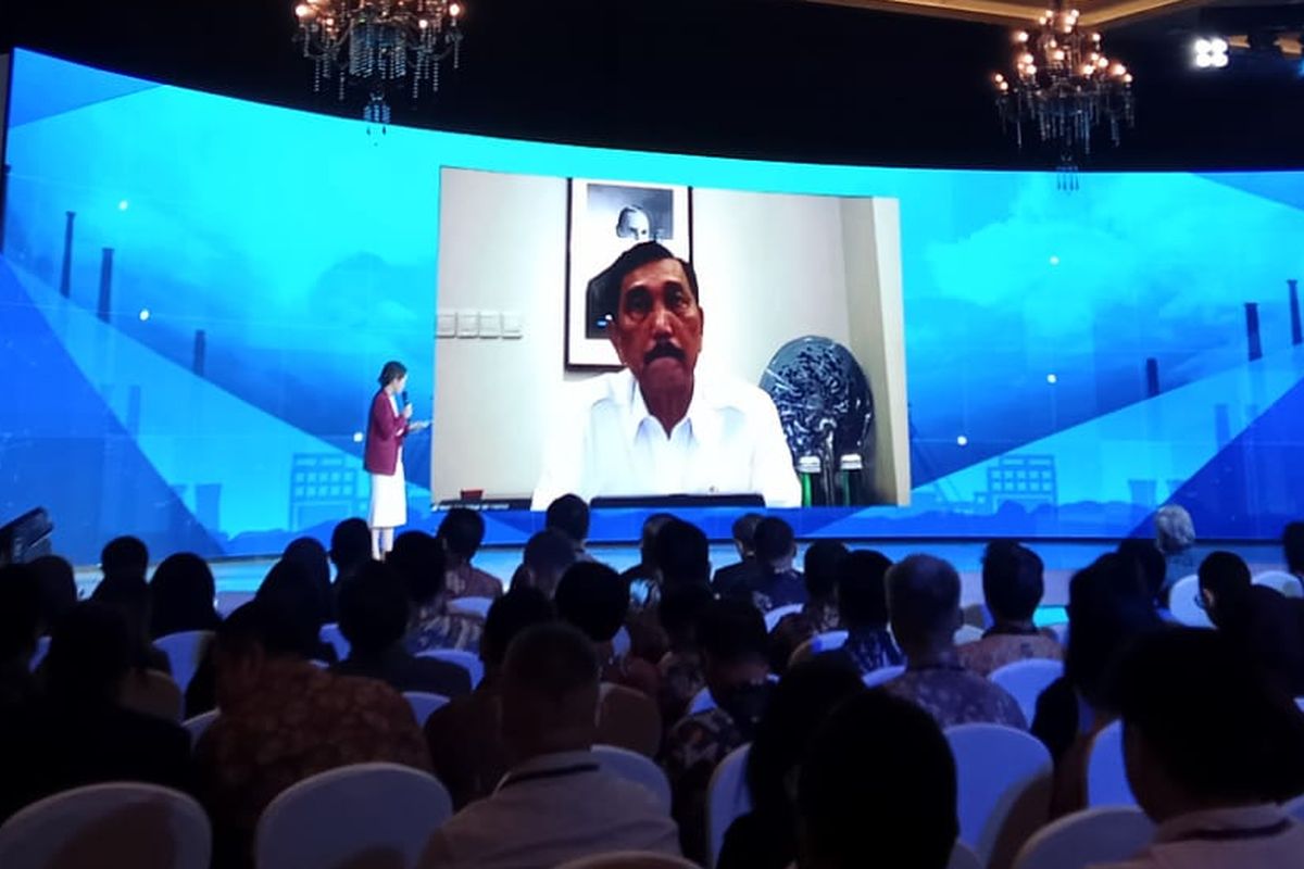 Luhut dalam Nikel Conference 2023 di Jakarta, Selasa (25/7/2023).