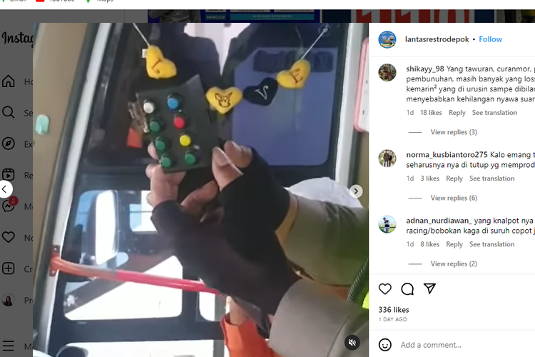 Video polisi merazia bus dengan klakson telolet