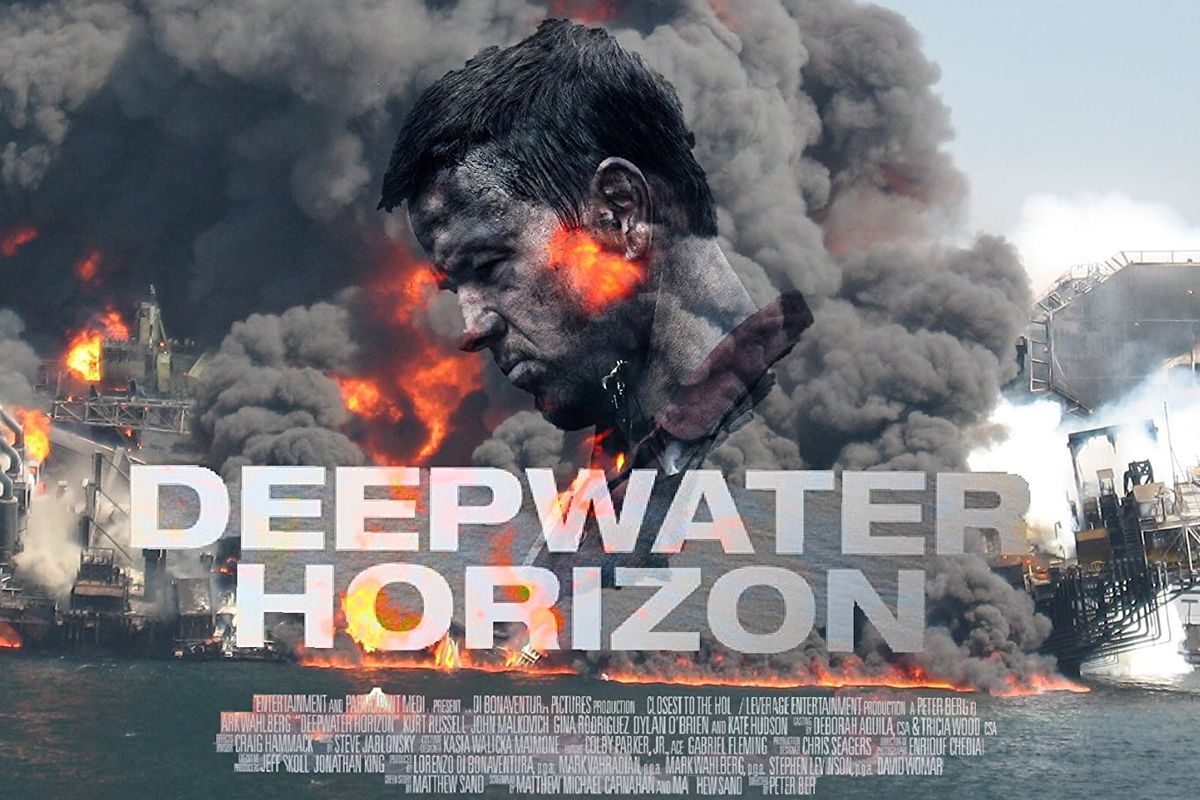 Film Deepwater Horizon yang rilis tahun 2016. Film ini diangkat dari kisah nyata ledakan kilang minyak lepas pantai terbesar dalam sejarah Amerika