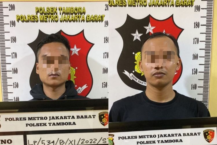 Polsek Tambora menangkap dua satpam Stasiun Duri yang menganiaya seorang pemuda berkebutuhan khusus di pos satpam Stasiun Duri, Rabu (9/11/2022).