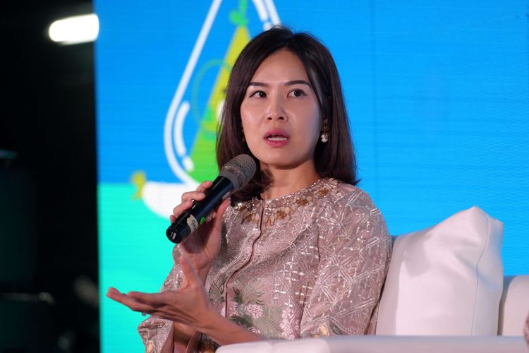 Penasihat Ahli Kemendikdasmen RI & Executive Director Pelita Harapan Group, Dr. Stephanie Riady, B.A., M.Ed., Ed.D. saat hadir dalam acara perayaan HUT Kompas.com ke-30, Jagat Literasi yang digelar di Menara Kompas, Senin (15/9/2025)