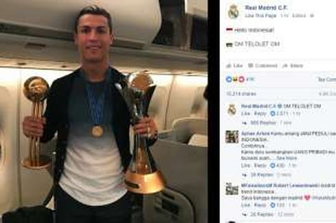 Unggah Status di Facebook, Real Madrid Tambahkan Frasa 