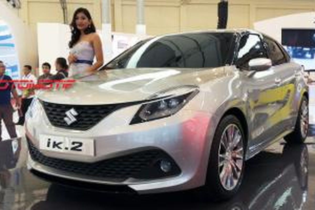 Model konsep penerus Baleno, IK-2, diperkenalkan di Gaikindo Indonesia International Auto Show 2015.