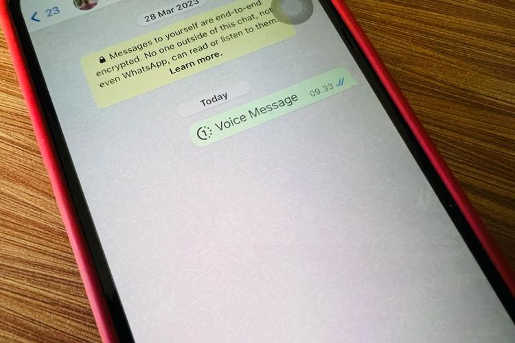 Cara kirim Voice Note WA sekali lihat.
