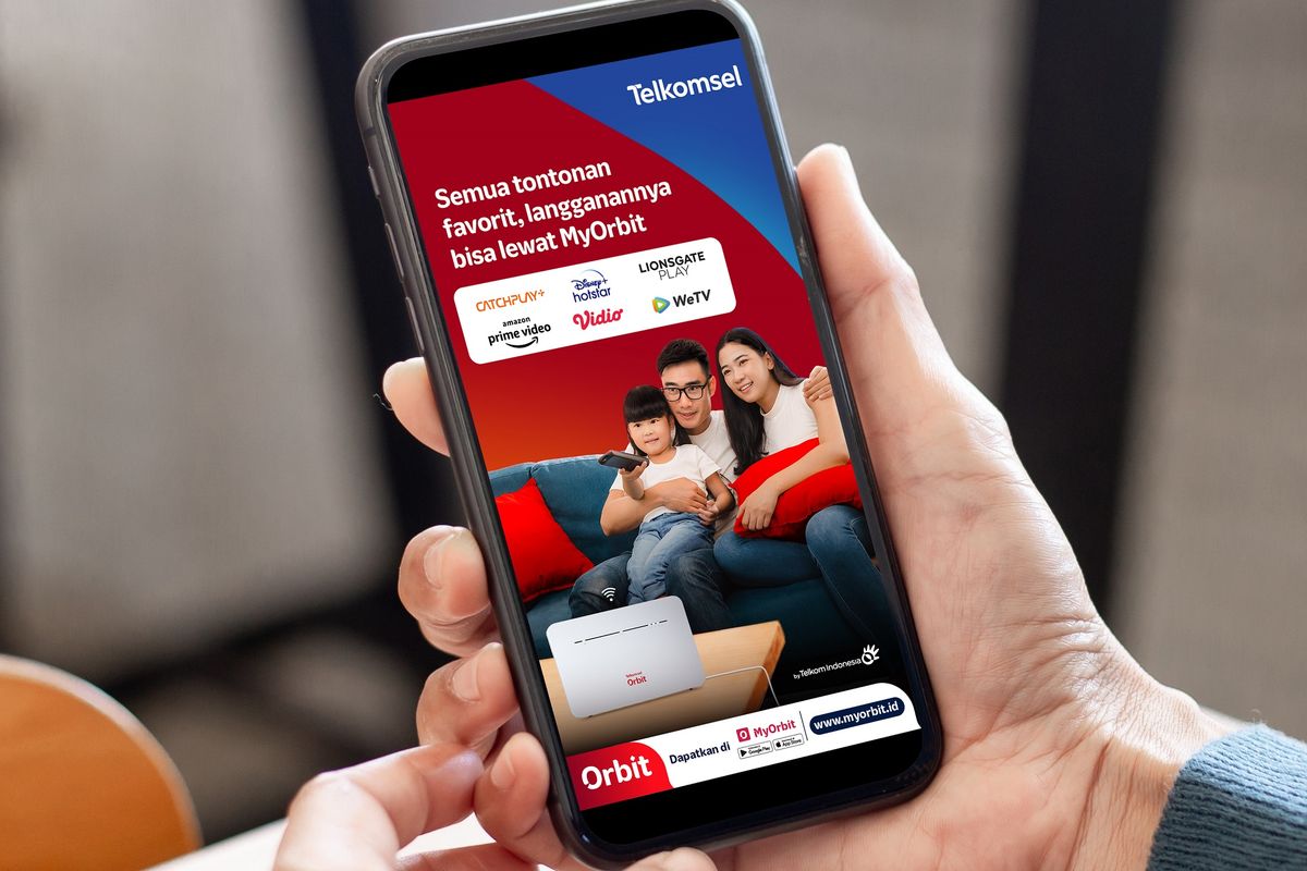 Telkomsel luncurkan paket langganan Orbit Entertainment untuk memudahkan pelanggan Telkomsel mengakses layanan video streaming, Kamis (2/2/2023)