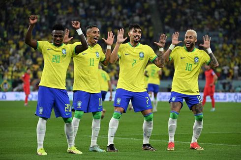 Ranking FIFA Tim-tim 8 Besar Piala Dunia 2022: Brasil Teratas