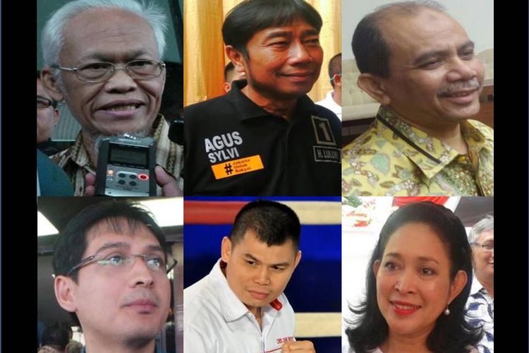 Kiri-kanan atas-bawah: Yusuf Supendi, Lulung Lunggana, Dossy Iskandar, Lucky Hakim, Chris John, dan Titiek Soeharto.