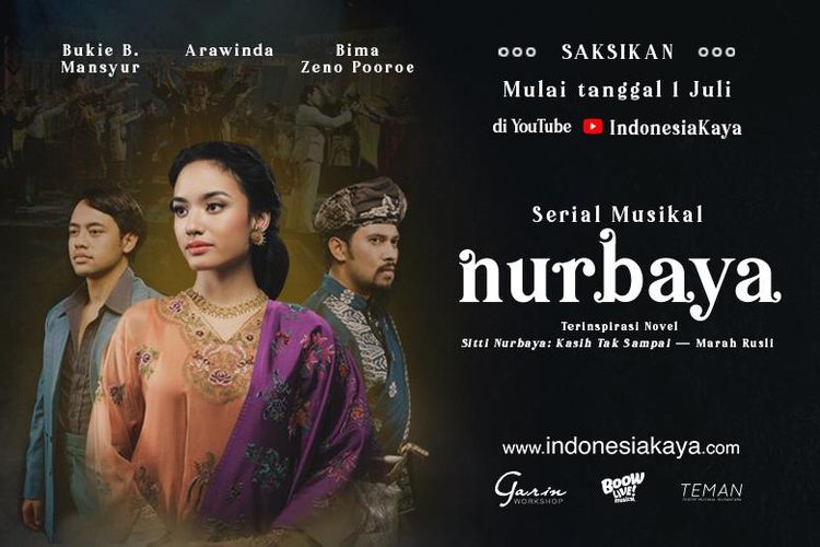 Serial Musikal Nurbaya akan ditayangkan perdana pada Kamis (1/7/2021) melalui laman YouTube Indonesia Kaya.